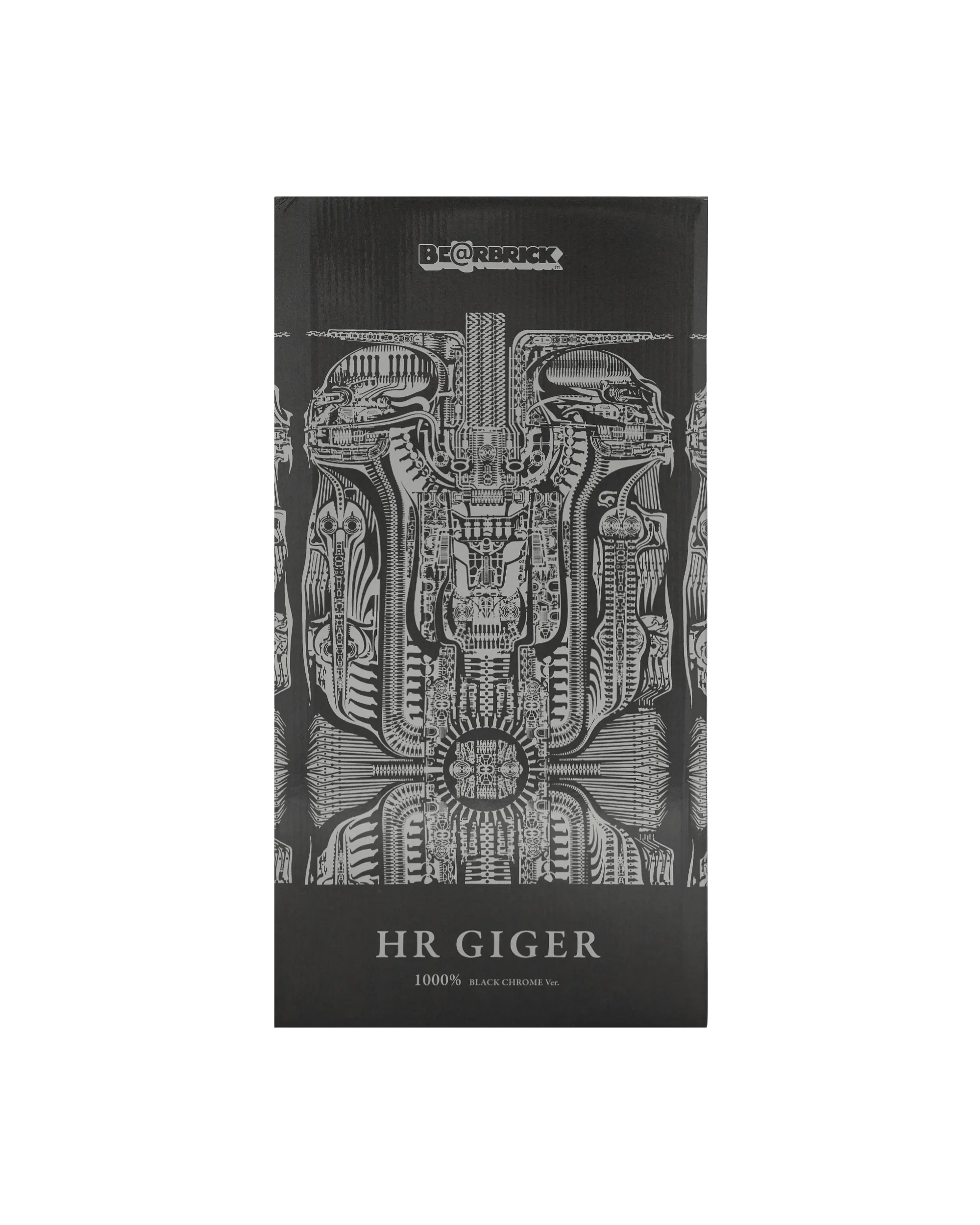 1000% H.R. Giger Chrome Version Be@rbrick Black