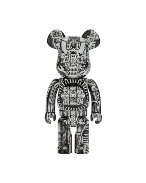 1000% H.R. Giger Chrome Version Be@rbrick Black