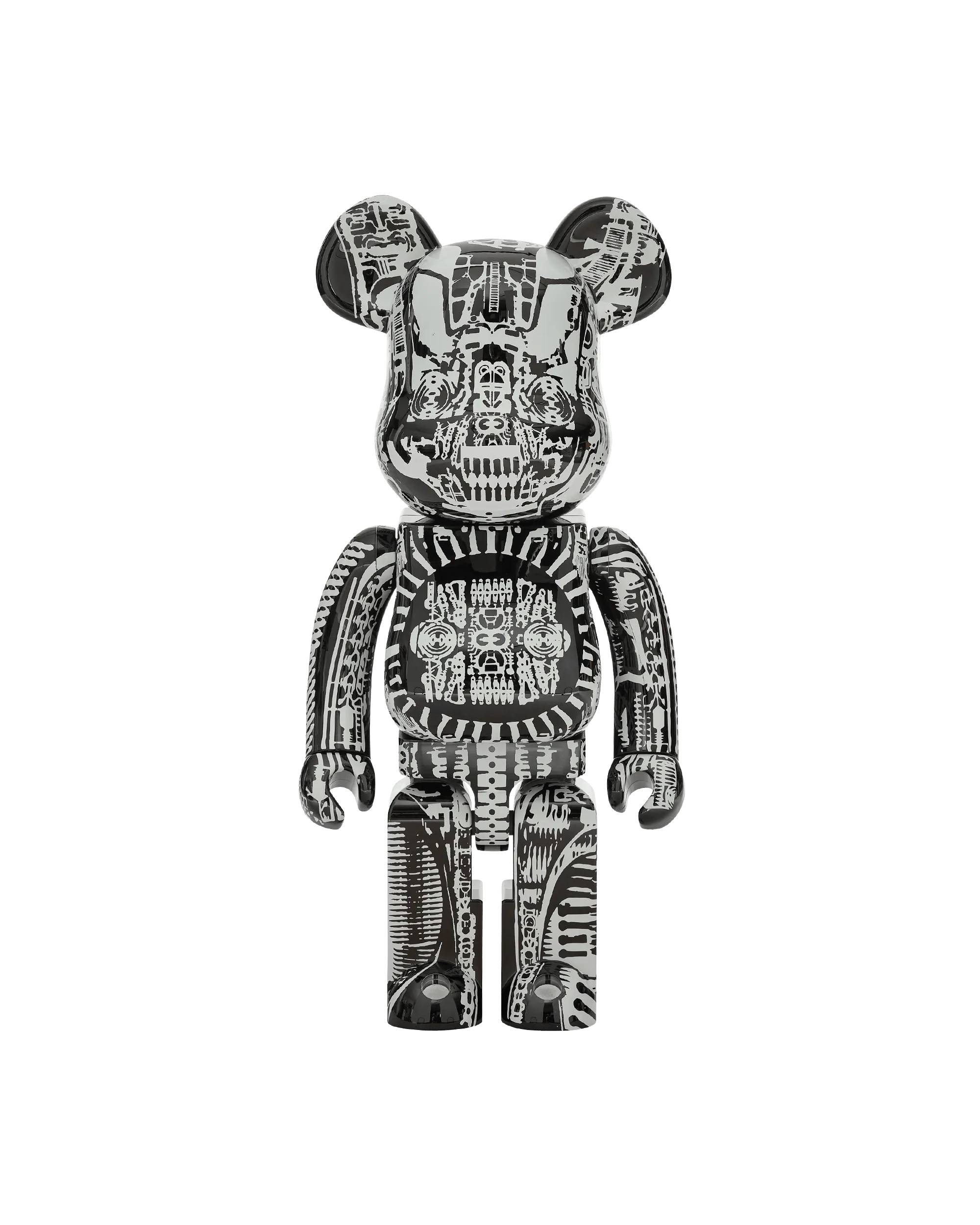 1000% H.R. Giger Chrome Version Be@rbrick Black