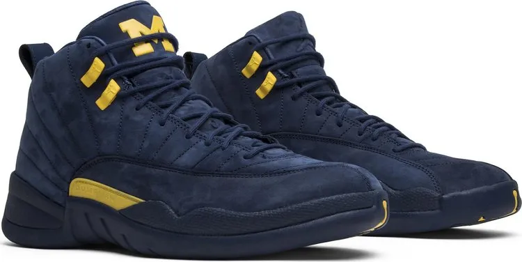 Air Jordan 12 Retro Michigan Sneakers, Blue