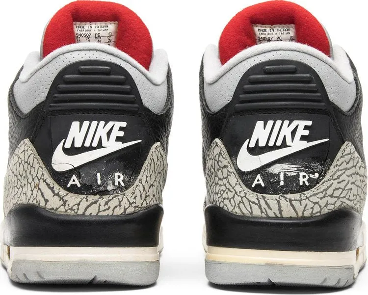 Air Jordan 3 Retro Black Cement 1994 sneakers, black