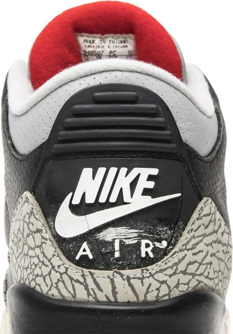 Air Jordan 3 Retro Black Cement 1994 sneakers, black