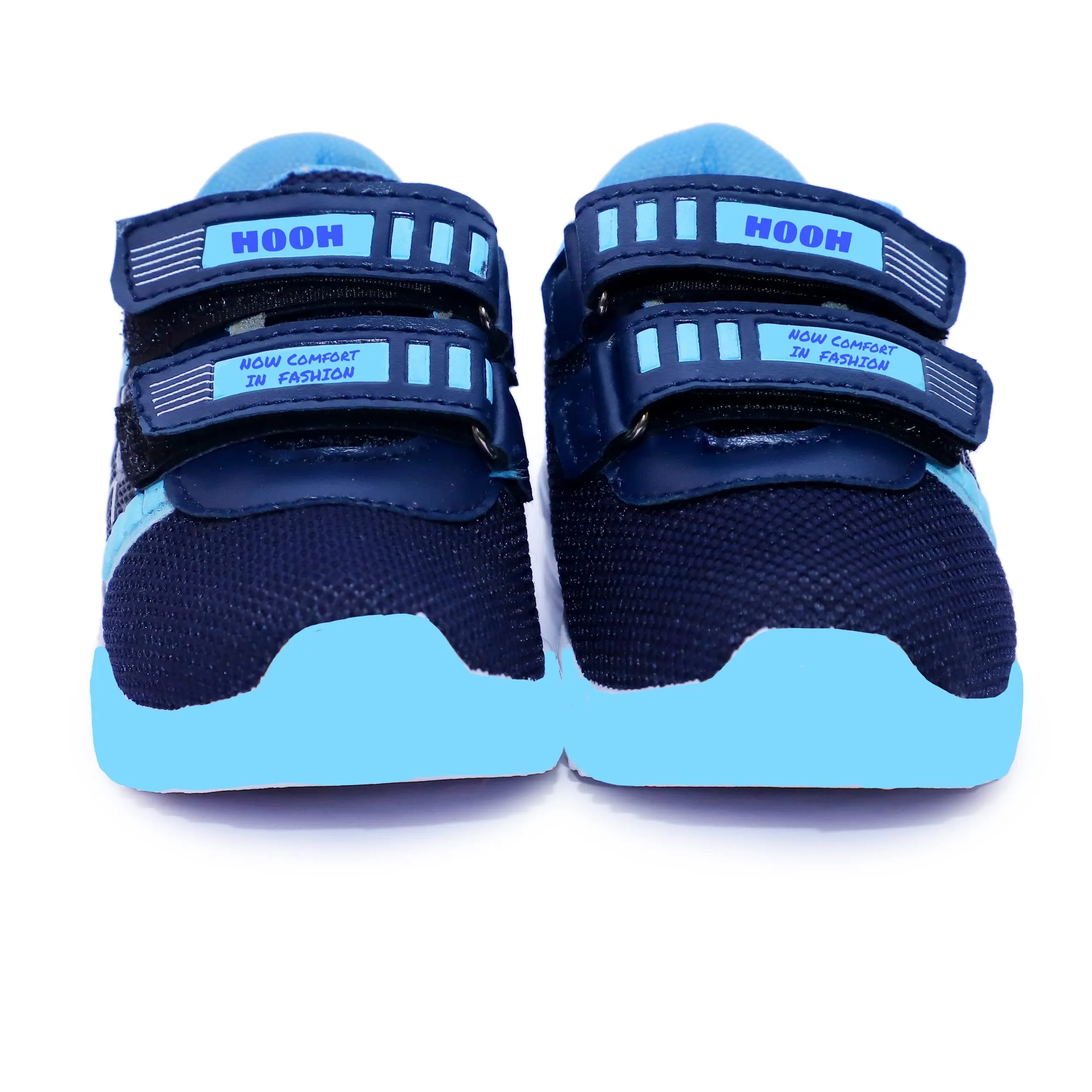 BOOMER CUBS Kids Unisex LED Shoes for Boys and Girls (Light Blue, 4_Point_5_Years)