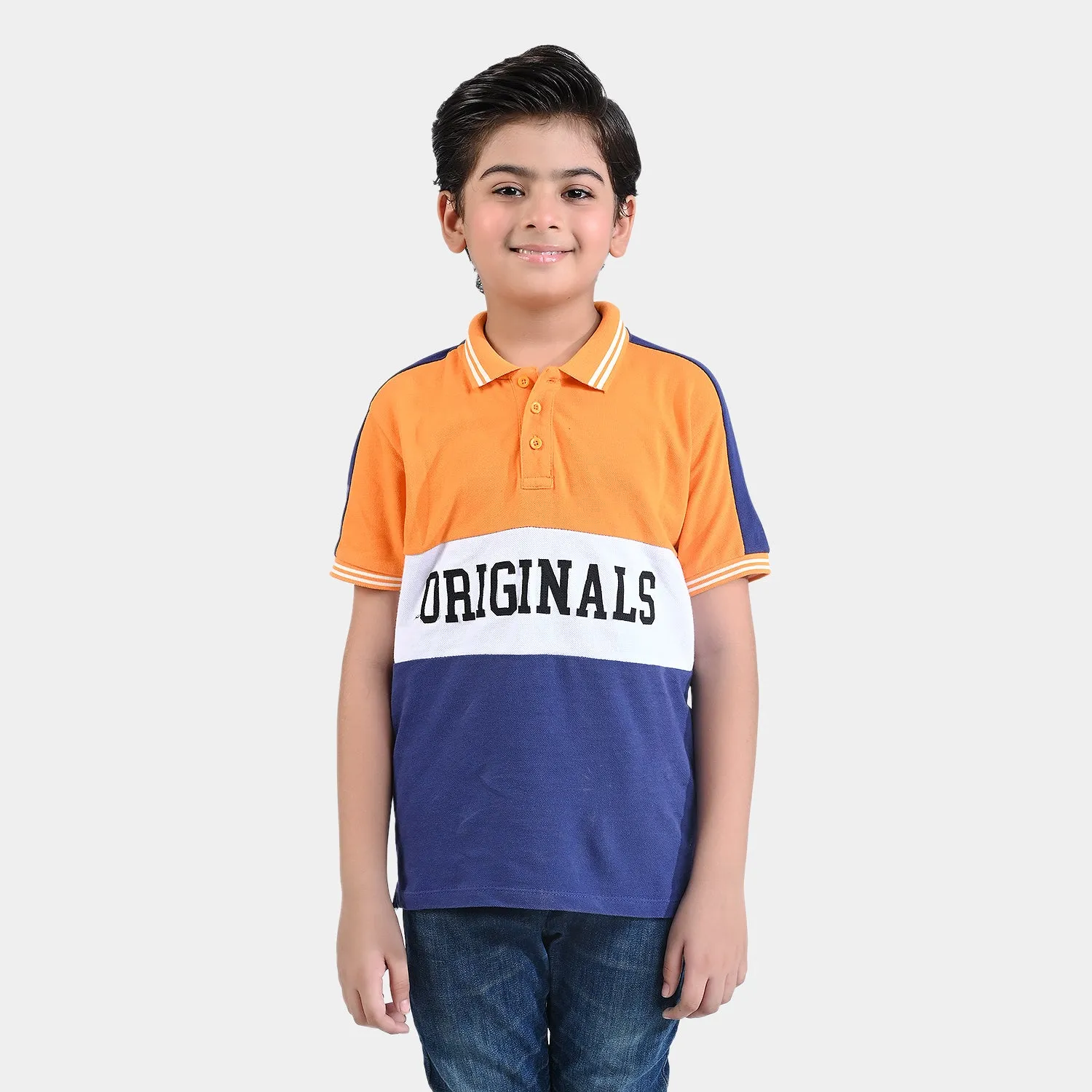 Boys Cotton PK Polo Originals-Multi