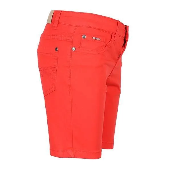 BOYS RED 5 POCKETS TWILL SHORTS