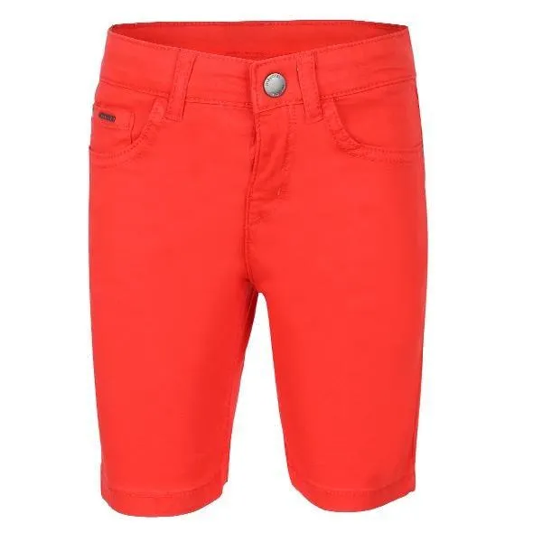 BOYS RED 5 POCKETS TWILL SHORTS