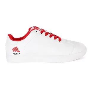 BOYS WHITE KEEXS LACE-UP SNEAKERS