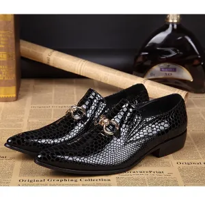 Business Elegant Pointed Toe Leather Men Shoes