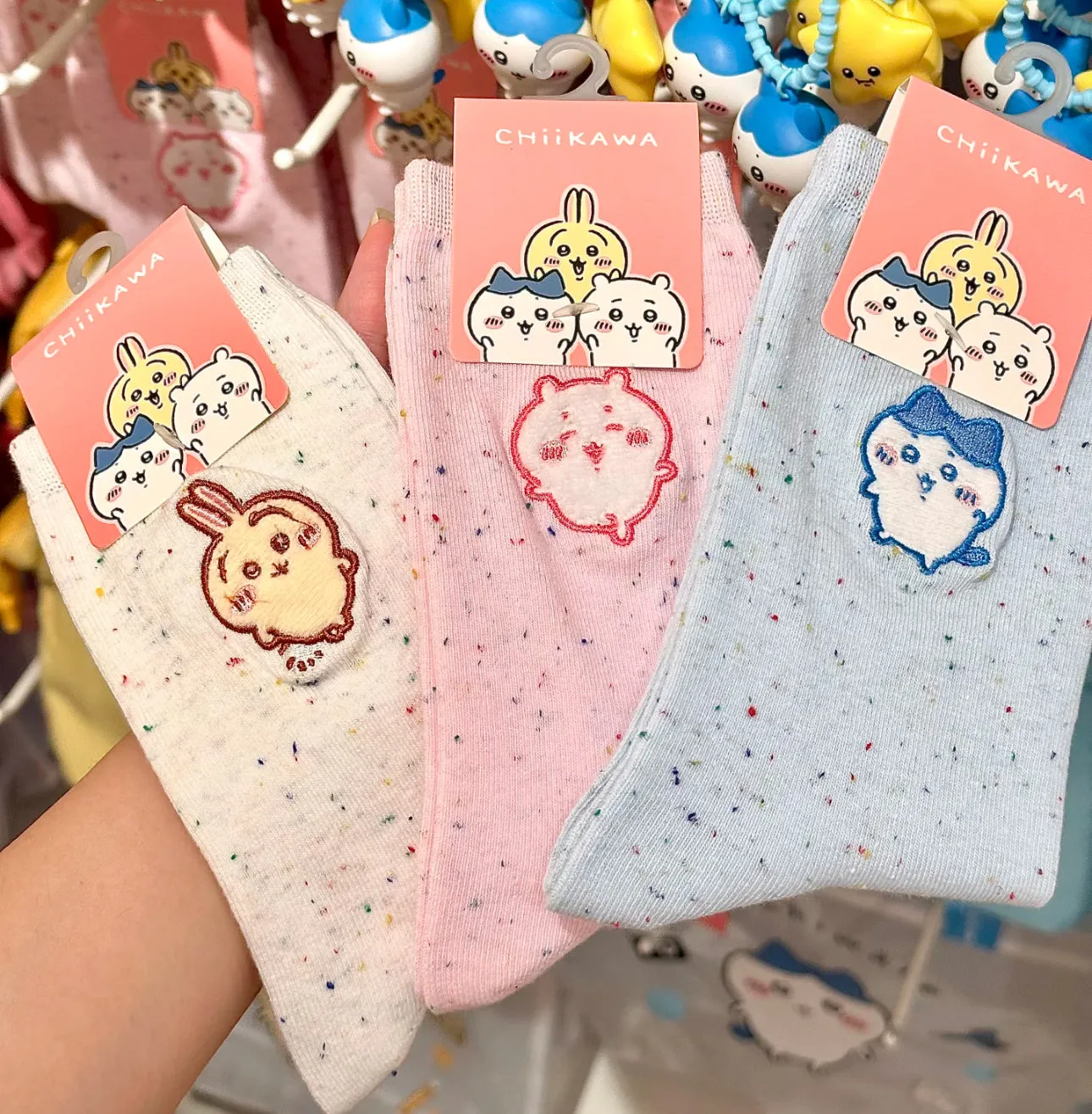 ChiiKawa X Miniso | ChiiKawa Hachiware Usagi Soft Colour Embroidery Socks - Kawaii items