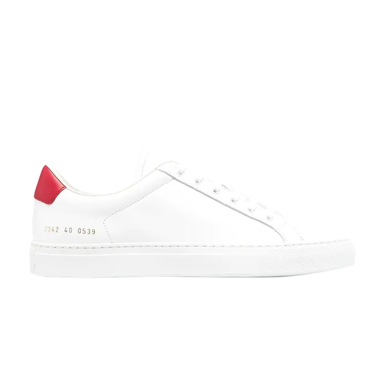 Common Projects Retro Low 'White Red' Sneakers, White