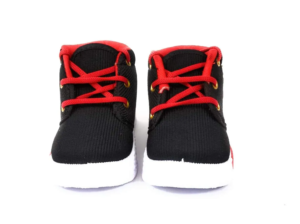 Coolz Kids Unisex Casual Shoes Play-1 for 1.5-4.5 Years Boys and Girls (Black - Red, 2_years)