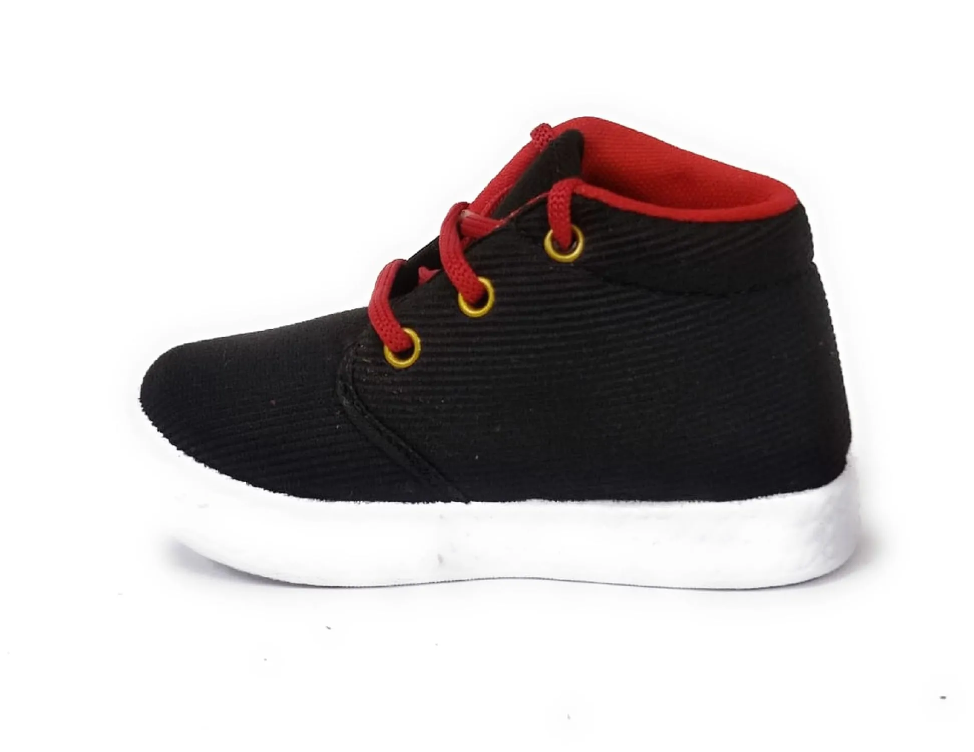 Coolz Kids Unisex Casual Shoes Play-1 for 1.5-4.5 Years Boys and Girls (Black - Red, 2_years)