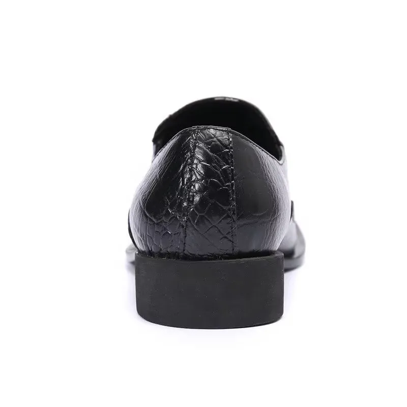 CrocLeather Elegance Slip-on Dress Shoes