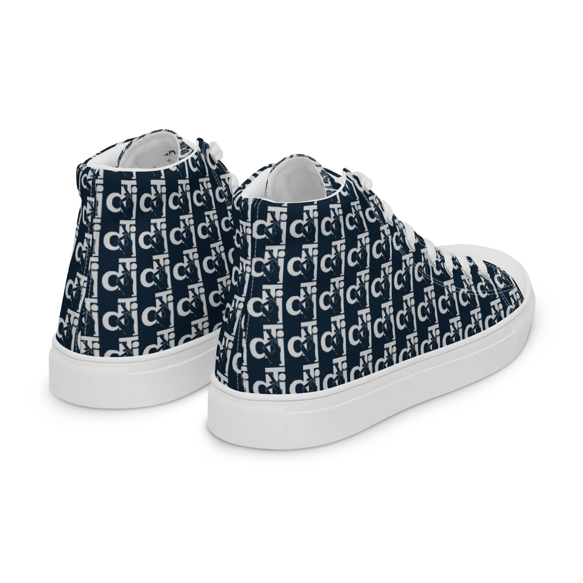 Descendants of the Island Navy and Grey Men’s high top canvas shoes