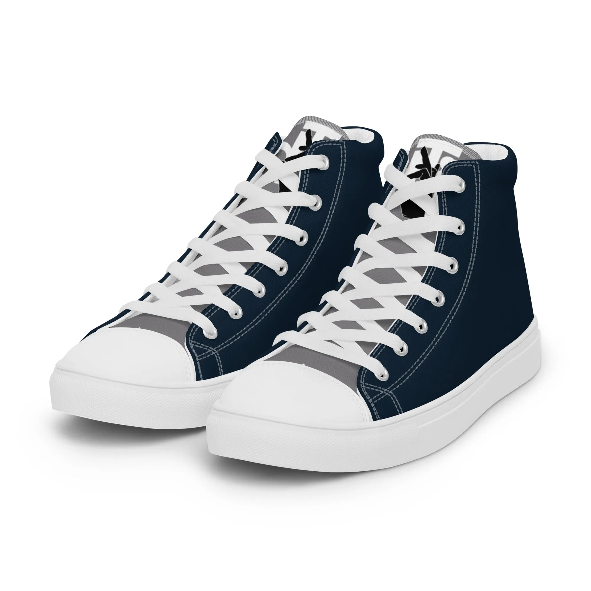 Descendants of the Island Navy Pewter Men’s high top canvas shoes