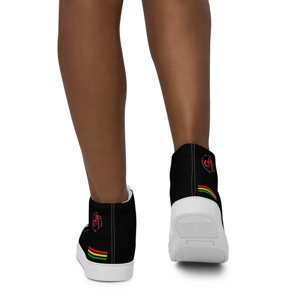 Descendants of The Island Rasta Women’s high top canvas shoes