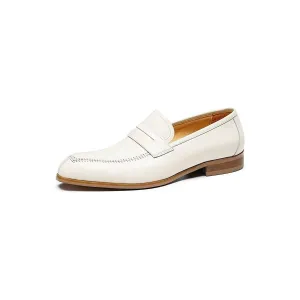 Embossed Elegance Slip-on Square Toe Dress Shoes