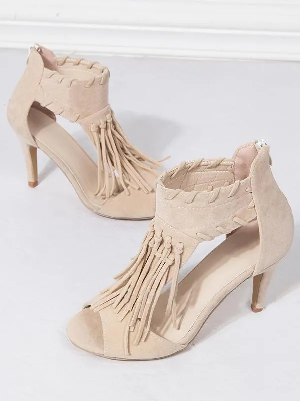 Fashion Tassels Heels Shoes For Women