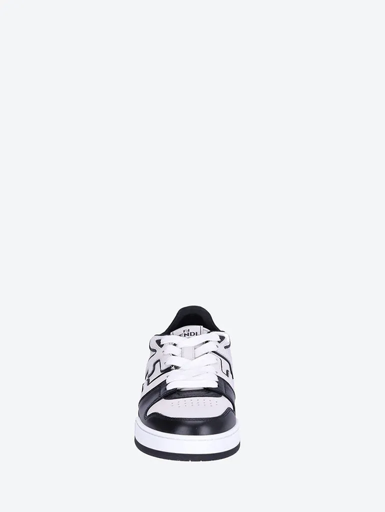 Fendi match leather sneakers