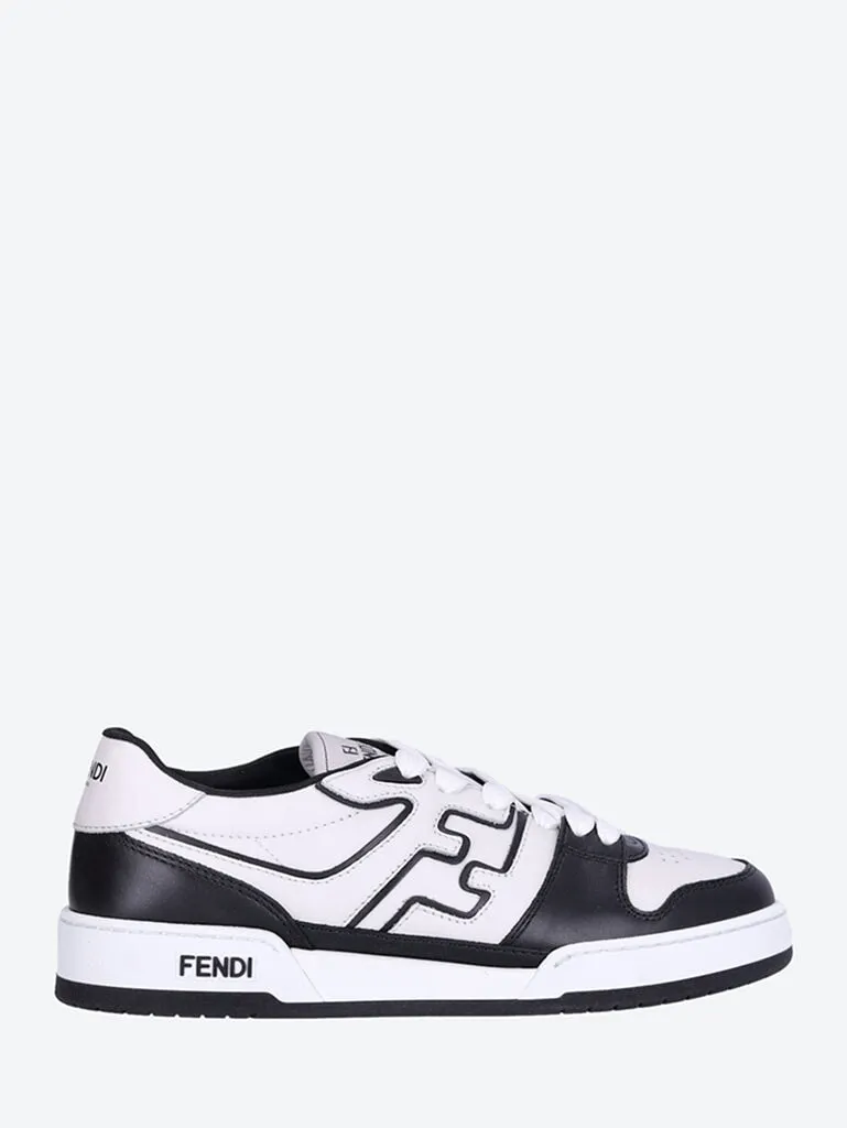 Fendi match leather sneakers