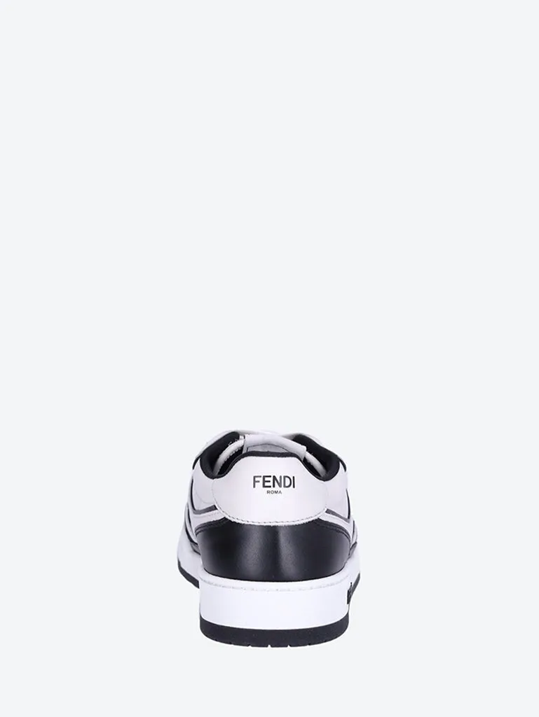 Fendi match leather sneakers