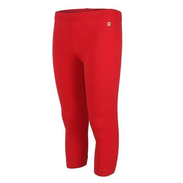 GIRLS BASIC SHORT LEGGINGS - RED