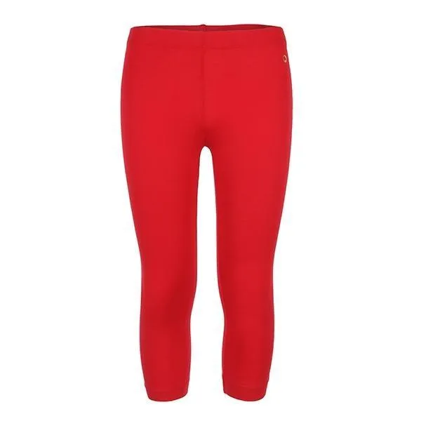 GIRLS BASIC SHORT LEGGINGS - RED