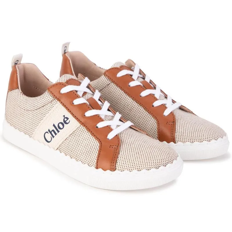 Girls Ginger Leather Trainers