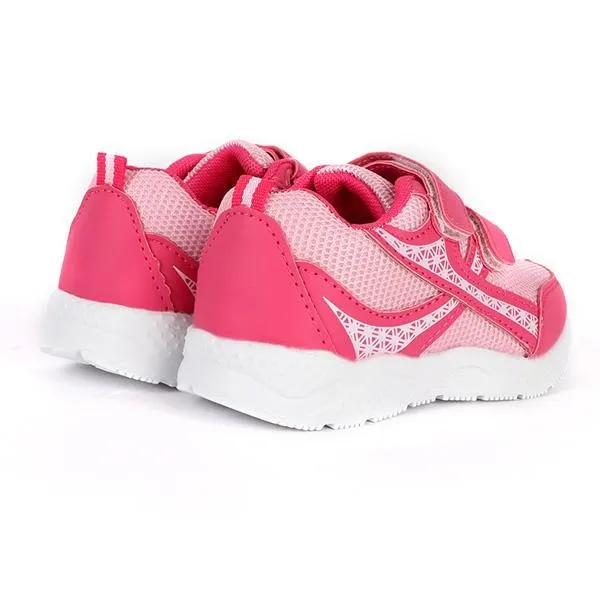 GIRLS PINK VELCRO TRAINERS