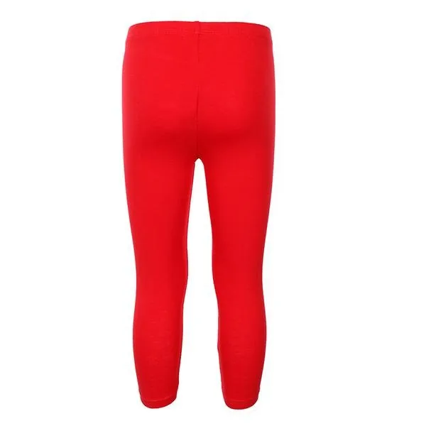 GIRLS RED BASIC SHORT LEGGINGS