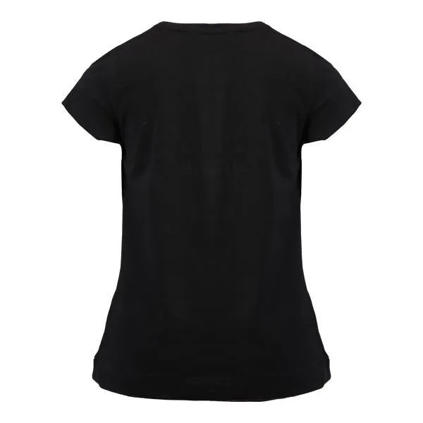 GIRLS SHORT-SLEEVE 'YES' T-SHIRT - BLACK