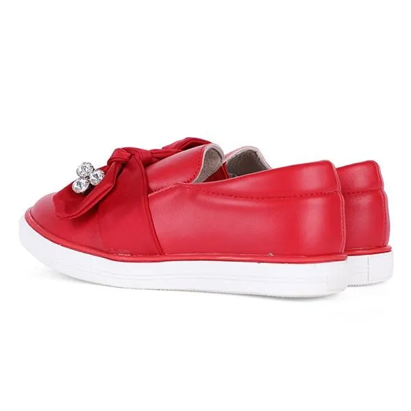 GIRLS SLIP ON SHOES - RED