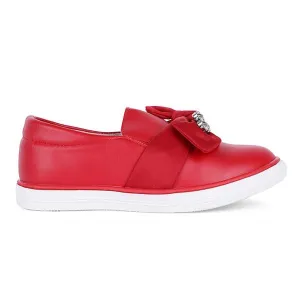 GIRLS SLIP ON SHOES - RED