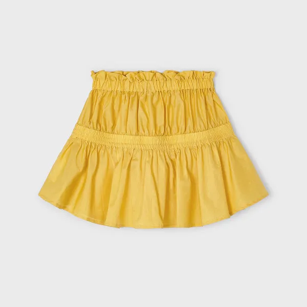 GIRLS YELLOW PLEATED SKIRT