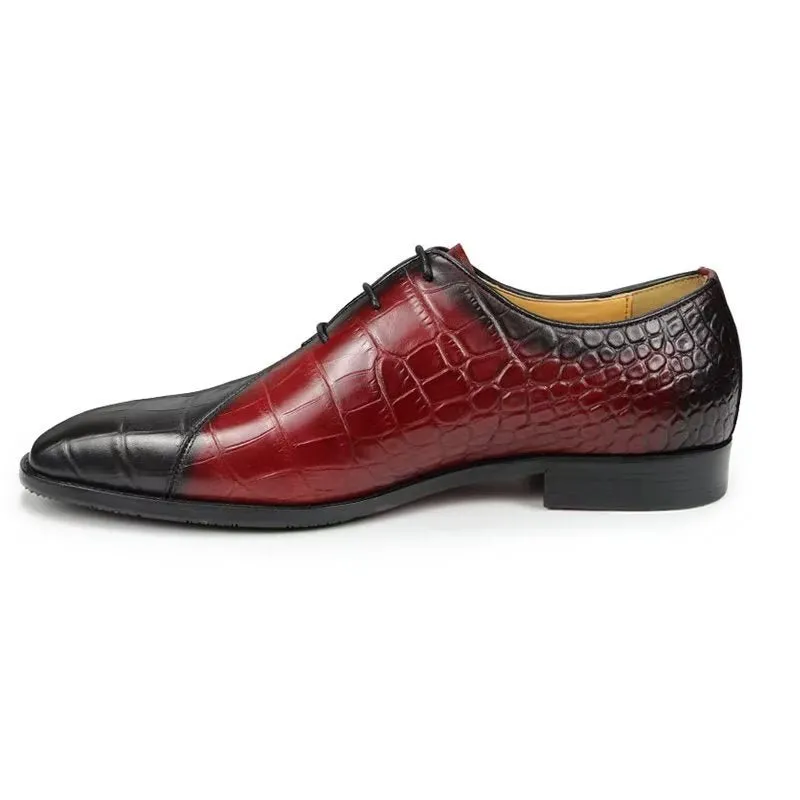 GroomLux Classy Brogue Leather Wedding Shoes