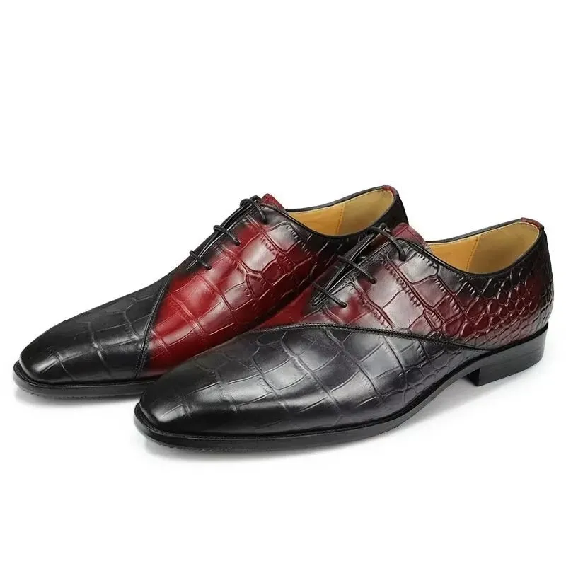 GroomLux Classy Brogue Leather Wedding Shoes