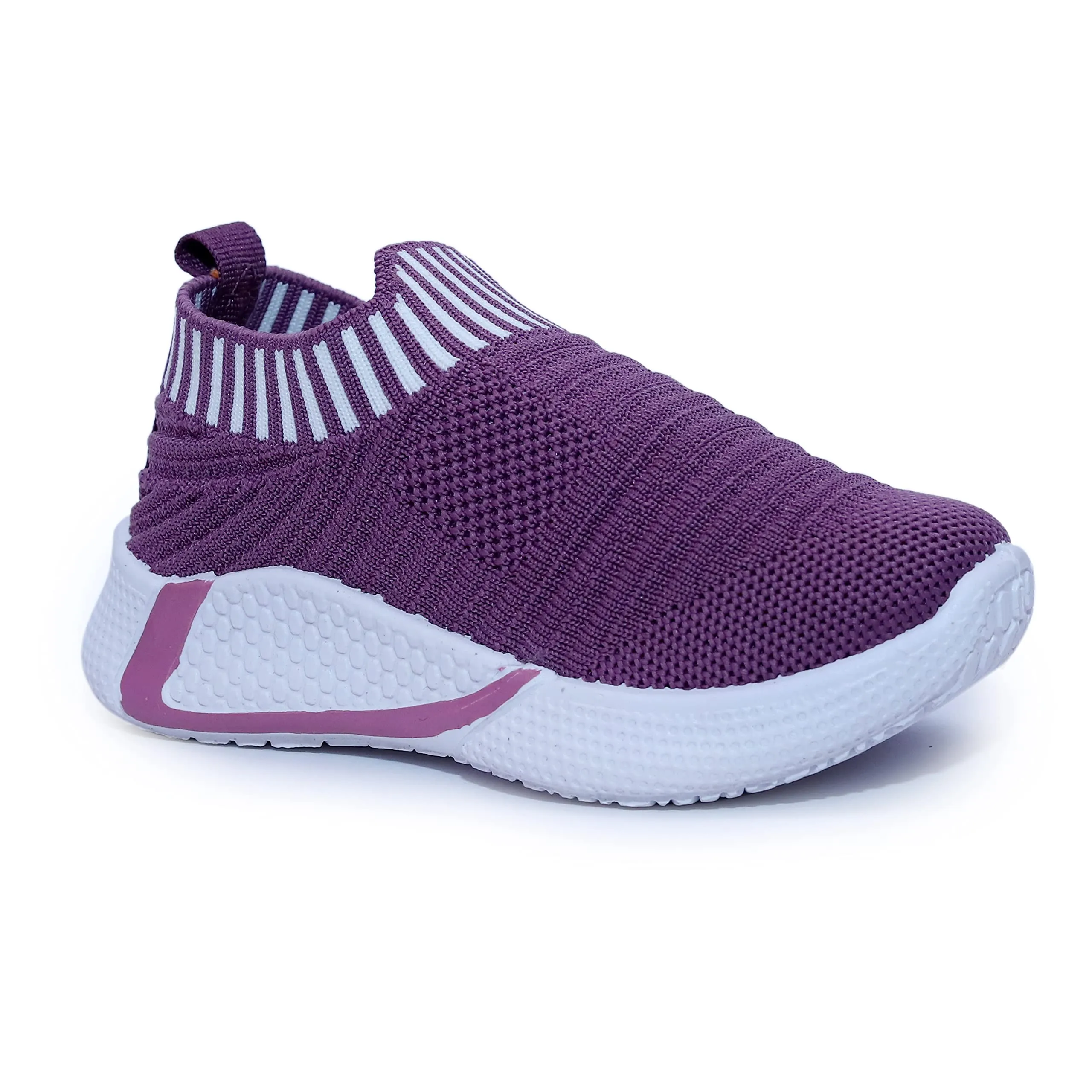 Hooh Kids Unisex Flyknit Ultra Comfortable Sneakers for Boys and Girls (Onion, 2_Point_5_Years)