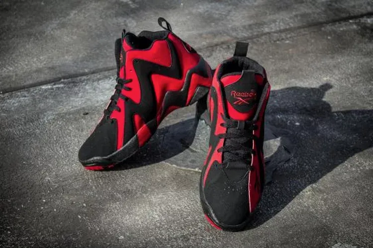 Kamikaze 2 mid 'blackflash red' Reebok sneakers, black