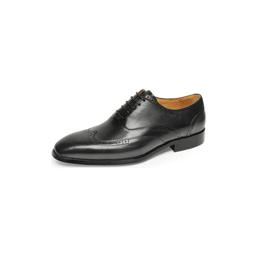 LaceLux Exotic Leather Classic Lace-Up Shoes