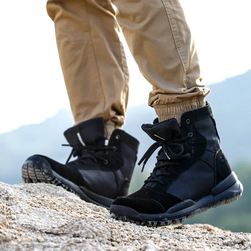 Man's outdoor waterproof anti-skid high top stable leisure hiking boots