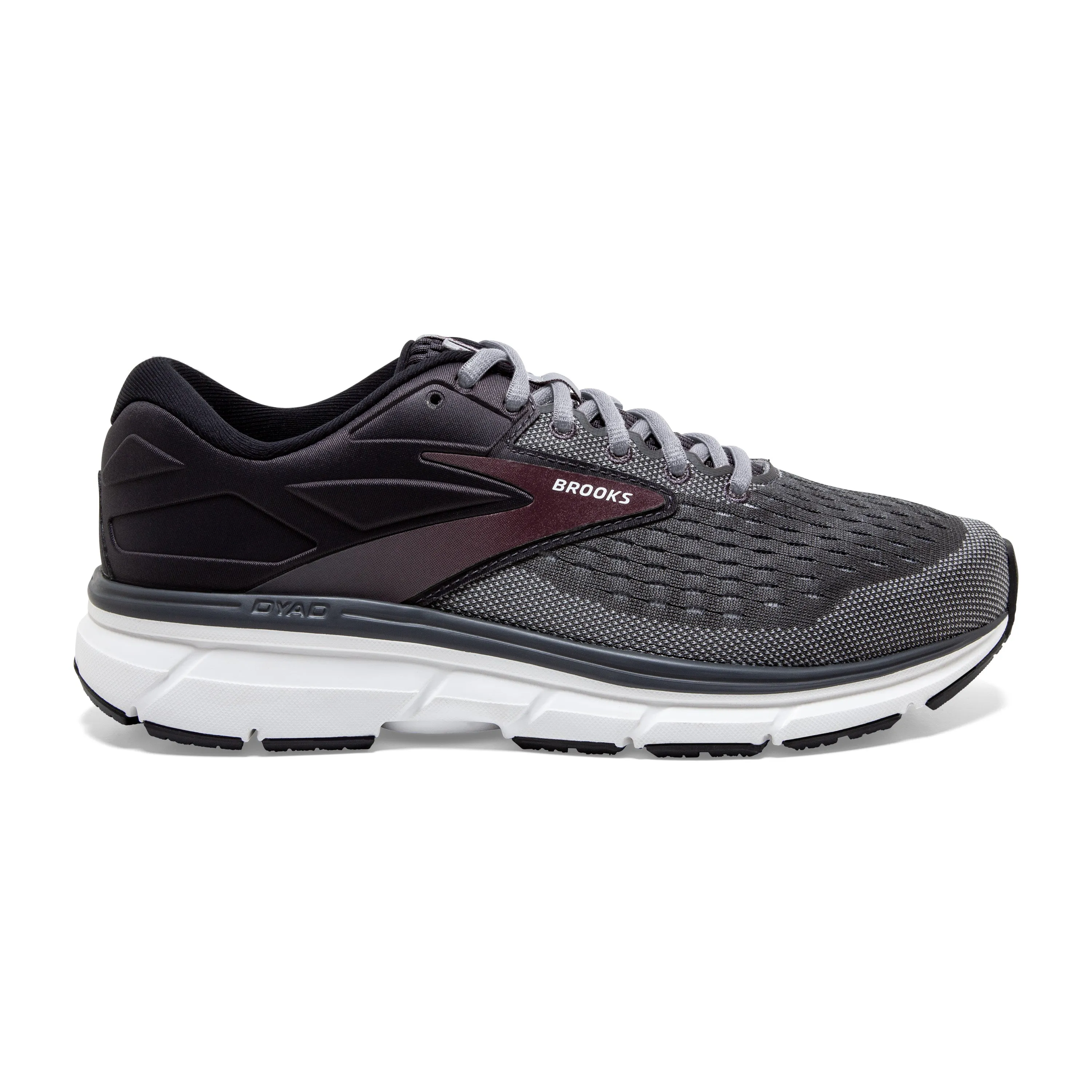 Men's Brooks Dyad 11 Color: Blackened Pearl/Alloy/Red