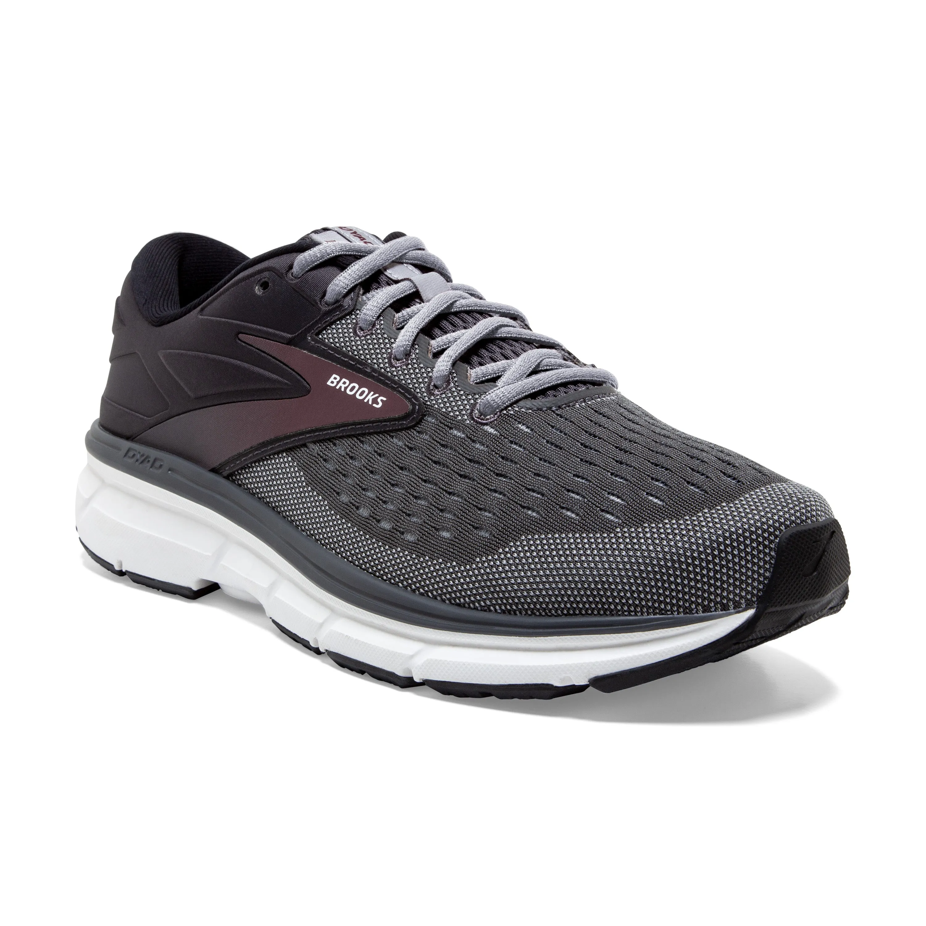 Men's Brooks Dyad 11 Color: Blackened Pearl/Alloy/Red