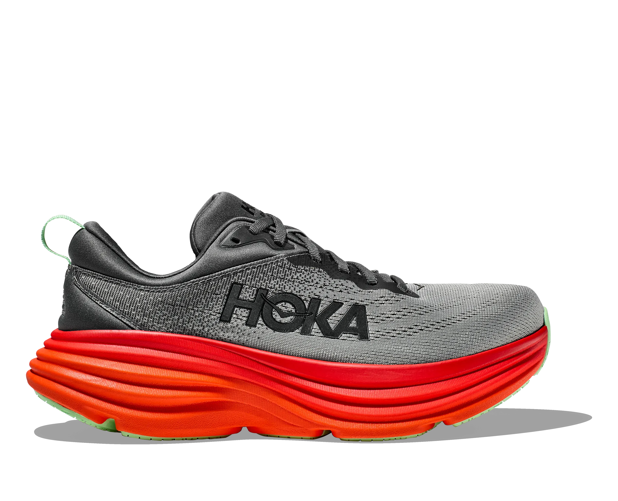 Men's Hoka Bondi 8 Color: Castlerock / Flame