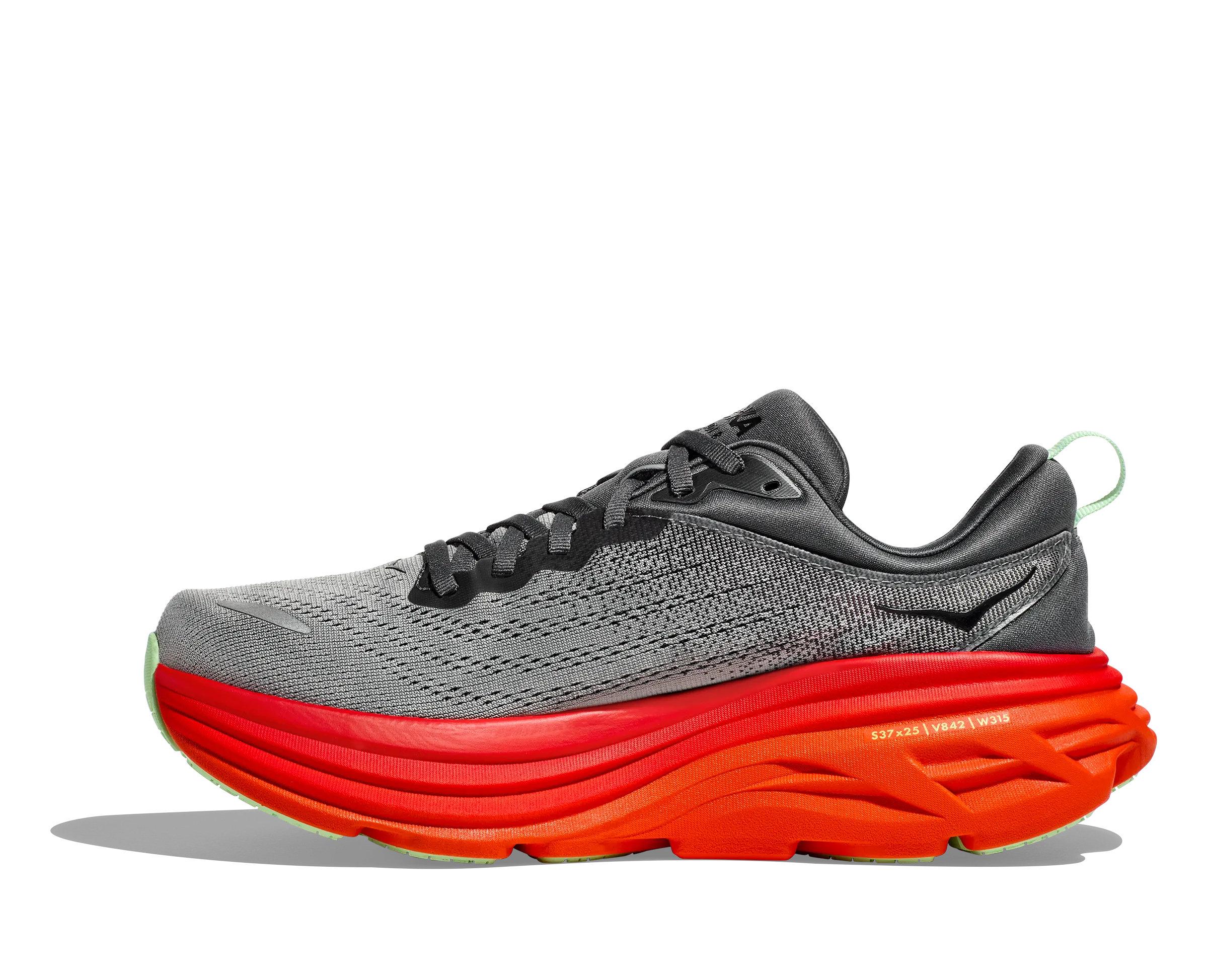 Men's Hoka Bondi 8 Color: Castlerock / Flame