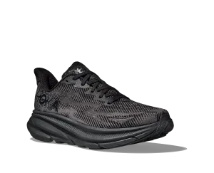 Men's Hoka Clifton 9 Color: Black/Black (WIDE WIDTH)