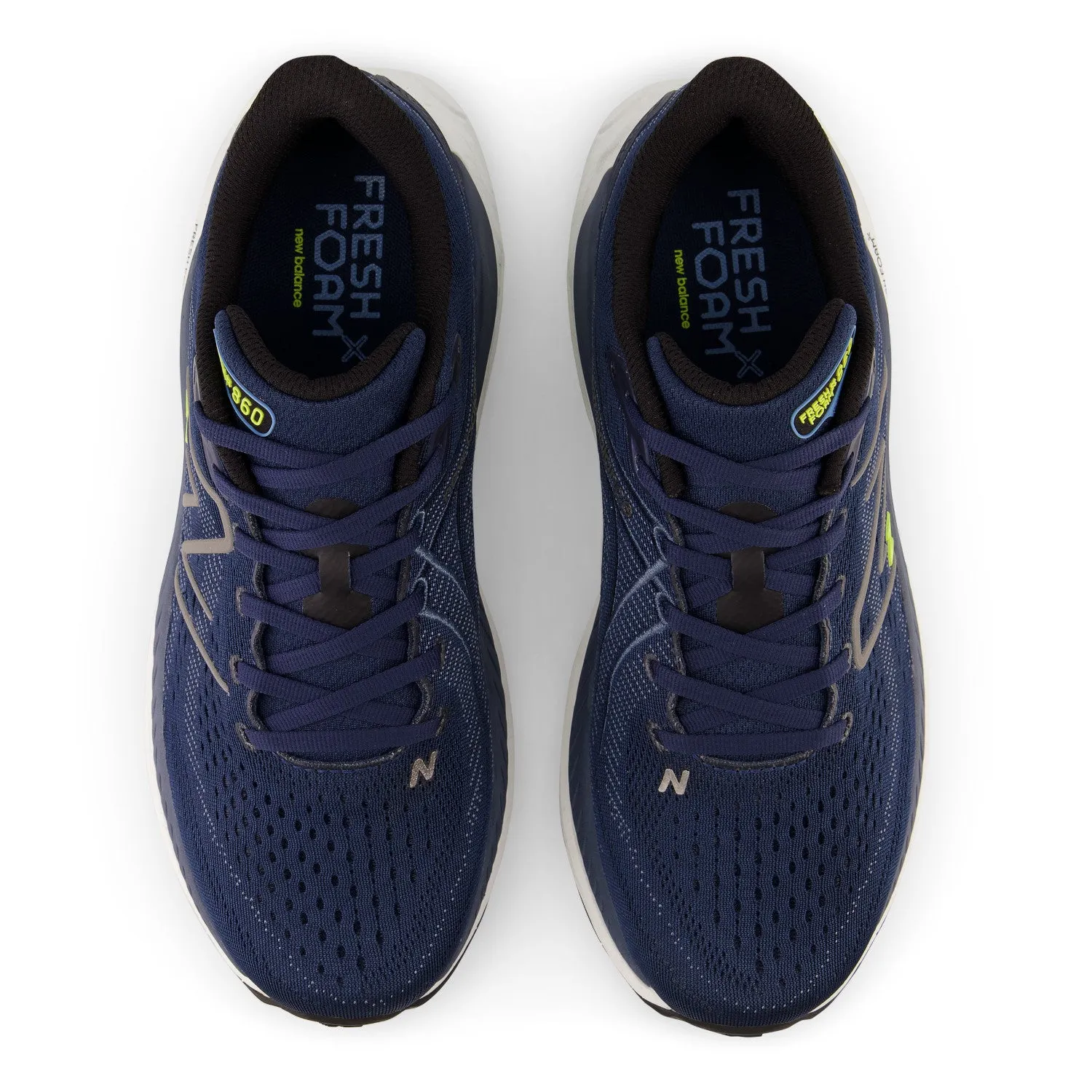 Men's New Balance Fresh Foam X 860v13 Color: Nb Navy with Dark Silver Metallic and Cosmic Pineapple