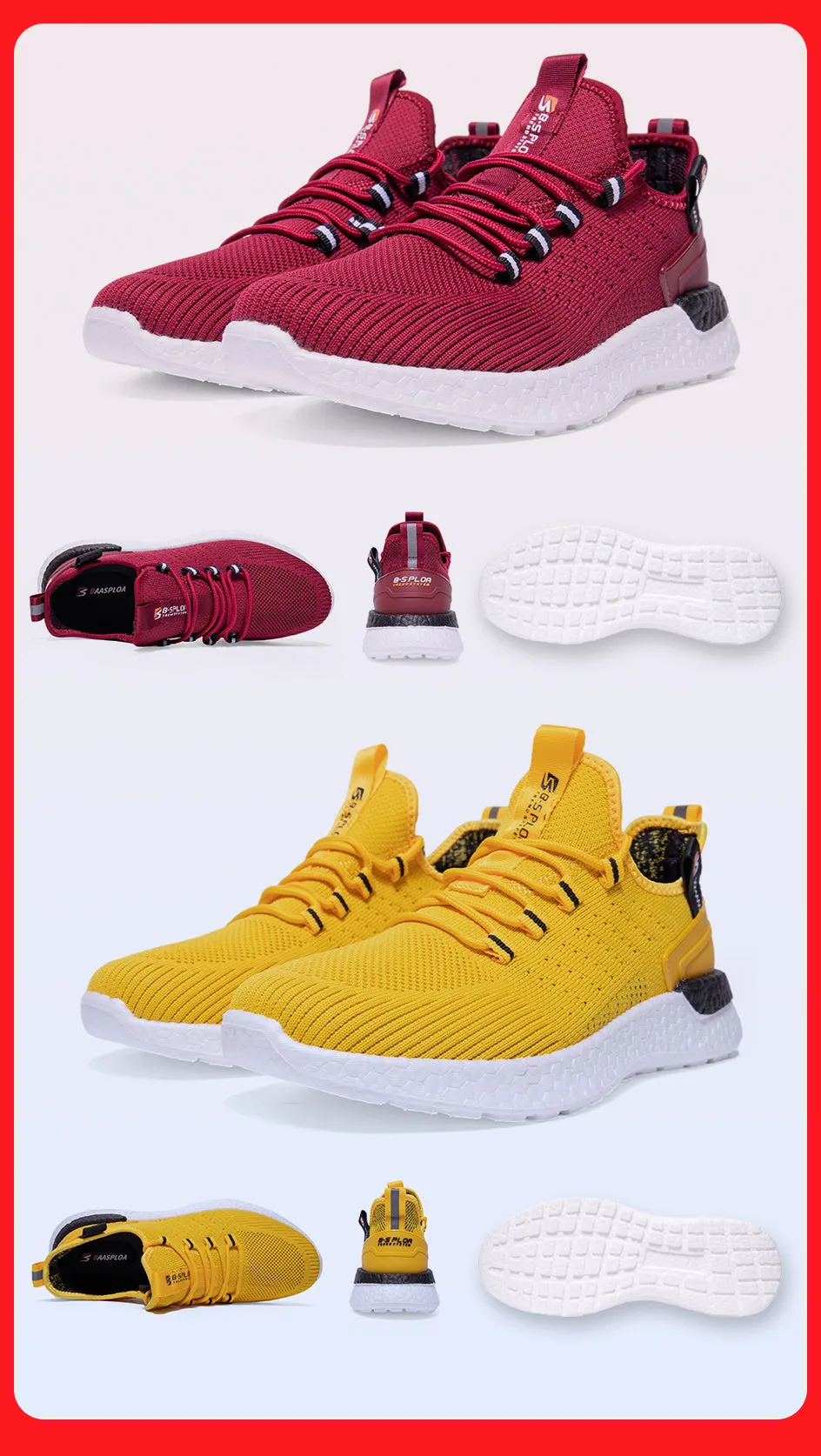 Men's Women's Running Shoes Breathable Trendy Sneakers Casual Light Walking Shoes Comfortable Athletic Training Footwear