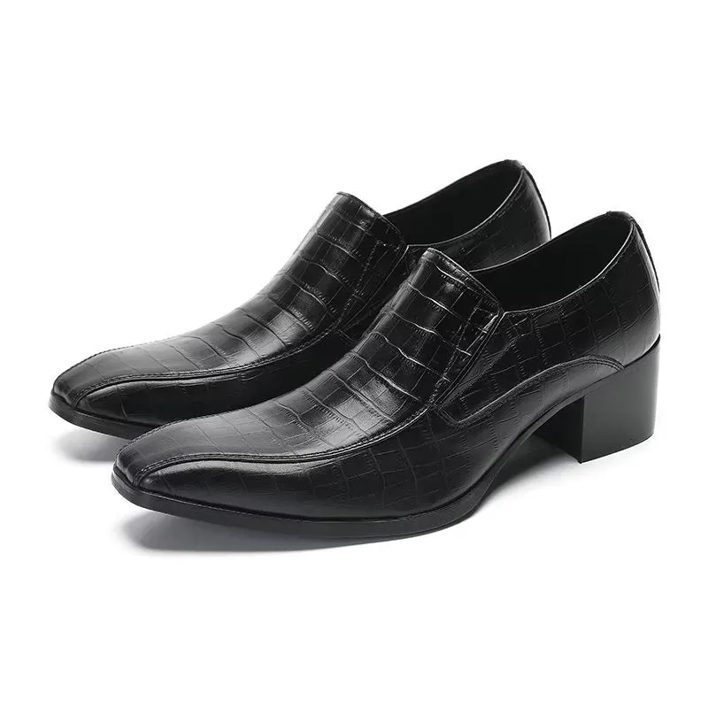 Modish CrocLeather Slip-on Dress Shoes