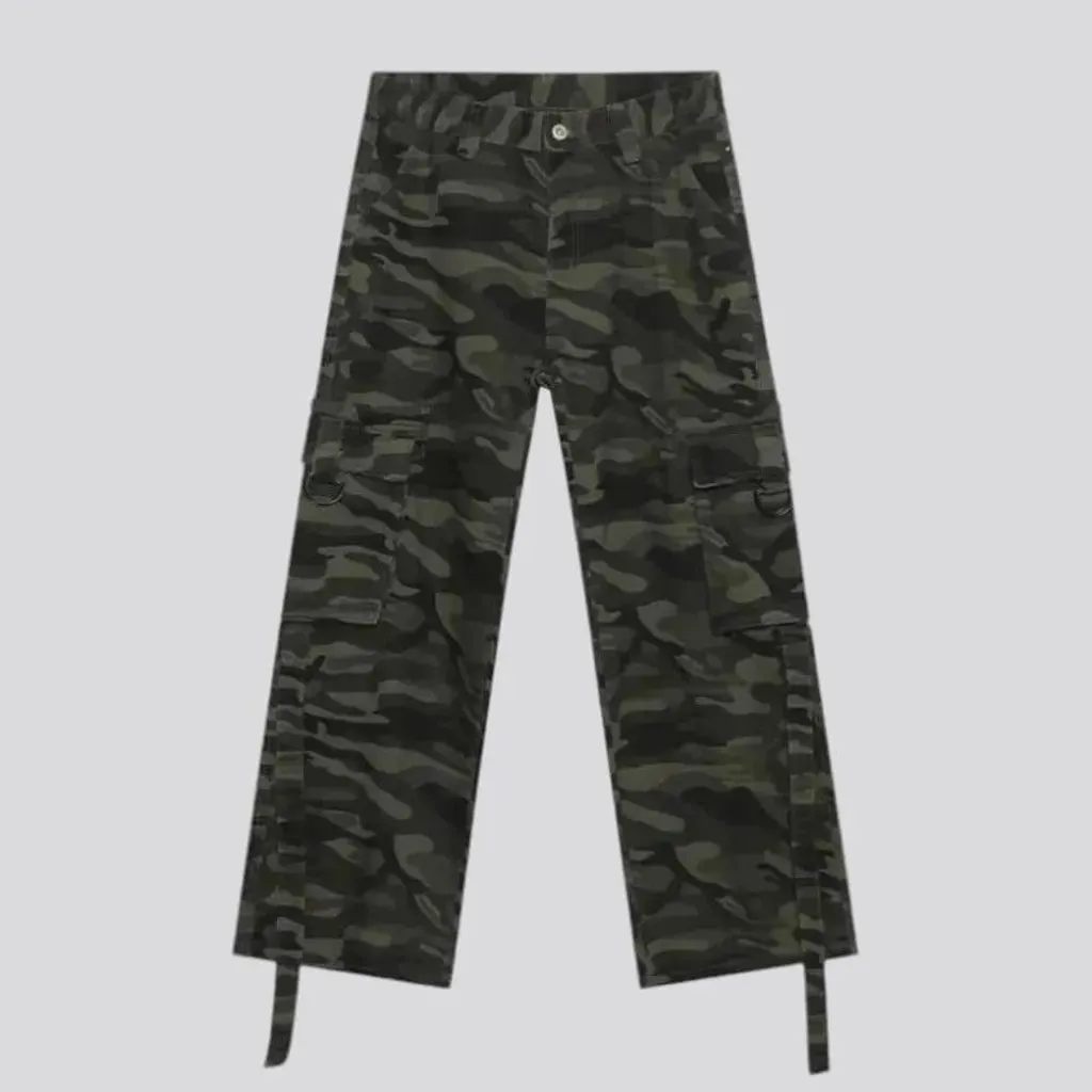 Multicolor cargo style street men's jeans