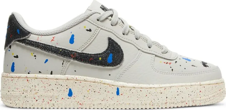 Nike Air Force 1 LV8 3 GS 'Paint Splatter - Light Bone', white